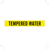 Brady B-946 Black on Yellow Vinyl Self-Adhesive Pipe Marker - 4 in Height - 3 1/2 in Character Height - 24 in Length - Printed Msg = TEMPERED WATER - 7283-1HV - 754476-81417 - R. S. Hughes Company, Inc.