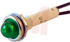 NEON IND .38INCH GREEN 115VAC DOME 6INCH LDS - 70118068 - Allied Electronics, Inc.