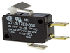 MICRO SWITCH V7 Series Miniature Basic Switch, Single Pole Double Throw Circuitry, 10 A at 250 Vac, Short Flag Lever Actuator, Quick ConnectTermination, 0,88 N [3.1 oz] Maximum Operating Force, Silver - V7-2E17E9-366 - Honeywell Sensing & IoT