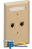 Suttle Flush Mount, 4-Conductor East/West, Duplex Jack.. - 625D4 - TelephoneStuff.com