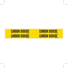 Brady B-946 Black on Yellow Vinyl Self-Adhesive Pipe Marker - 1 1/8 in Height - 3/4 in Character Height - 7 in Length - Printed Msg = CARBON DIOXIDE - 7038-4 - 754476-79214 - R. S. Hughes Company, Inc.