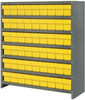 Closed Shelving, 7Shelves, 54Bins, Yel; Shelving Unit Type Quantum Storage - 44AC4615 - Newark, An Avnet Company