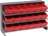 Sloped Bench Rack, 3Shelves, 18Bins, Red; Shelving Unit Type Quantum Storage - 44AC6471 - Newark, An Avnet Company