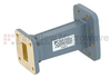 Waveguide Transition With WR-90 CPR-90G Grooved Flange to WR-75 Square Cover Flange in 3 Inch Length -- FMWTS1005 - Image