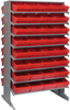 2 Side Sloped Rack, 16Shelves, 64Bin/red; Shelving Unit Type Quantum Storage - 44AC6419 - Newark, An Avnet Company