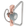 Compression Latch, Self-Adjusting, Large Size, No Restriction, Bail Handle, Weld Installation, Smooth Spring, Steel, Copper Plated, Bright -- 57-40-708-85