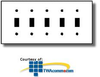 Leviton Commercial Grade Nylon Wallplates 5-Gang - 80723 - TelephoneStuff.com