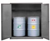 Justrite Sure-Grip EX 110 gal Gray Hazardous Material Storage Cabinet - 59 in Width - 65 in Height - Floor Standing - 697841-11512 - 697841-11512 - R. S. Hughes Company, Inc.