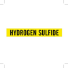 Brady B-946 Black on Yellow Vinyl Self-Adhesive Pipe Marker - 2 1/4 in Height - 2 in Character Height - 14 in Length - Printed Msg = HYDROGEN SULFIDE - 7159-1 - 754476-91733 - R. S. Hughes Company, Inc.