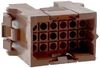 Connector, Soft Shell; Receptacle; 18; 14 A (Max.); 600; Thermoplastic; Red - 70087213 - Allied Electronics, Inc.