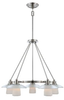 UPTV5105BN Mid. Chandeliers-Glass Down - 378993 - Capital Lighting, Inc.