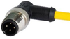 M12 A-Code 4-Pin Angled Male To Open End, 1M, Pur Yellow Jacket Harting - 51AK5466 - Newark, An Avnet Company