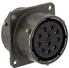 Circular Connector Receptacle, Size 10, 6 Position, Panel; Product Range Amphenol Industrial - 91H3976 - Newark, An Avnet Company