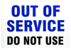 Brady Prinzing B-811 Vinyl Rectangle White Out of Service Sign - 10 in Width x 7 in Height - Magnetic - TEXT: OUT OF SERVICE DO NOT USE - SM670E - 754473-46899 - R. S. Hughes Company, Inc.