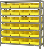 Open Shelving, 7Shelves, 24Bins, Yellow; Shelving Unit Type Quantum Storage - 44AC8763 - Newark, An Avnet Company