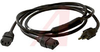Power Cord; 13 A; 6 ft.; 0.340 in. (Nom.); 3250 W; 125 V; Black; 60 degC - 70116069 - Allied Electronics, Inc.