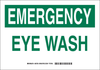 Brady B-302 Polyester Rectangle Eyewash & Shower Sign - 10 in Width x 7 in Height - Laminated - TEXT: EYE WASH SIGN - 83726 - 754473-83726 - R. S. Hughes Company, Inc.