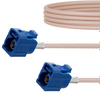 Blue FAKRA Jack to FAKRA Jack Cable 60 Inch Length Using RG316 Coax - FMCA1354C-60 - Fairview Microwave Inc.