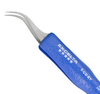Excelta Five Star Ergonomic Utility Tweezers 7-CO-ET - Curved Tapered Very Fine Point Tip - 0.003 in Tip Width - 5 in Length - 0.002 in Thick - EXCELTA 7-CO-ET - R. S. Hughes Company, Inc.