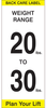 Back Care Weight Range Labels - 92302 - Brady Corporation