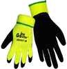 Global Glove Ice Gripster Black/Yellow Medium Acrylic/Terry Cloth Cold Condition Gloves - Rubber Coating - Terry Insulation - 300INT MD -- 300INT MD
