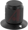 Knob;Dia 0.5in;Shaft Sz 0.125in;Panel;Triangle Skirt Arrow;Black Matte;Aluminum - 70126064 - Allied Electronics, Inc.