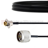 Slide-On BMA Jack 2 Hole Flange to N Male Cable FM-SR086TBJ Coax in 12 Inch - FMCA1574-12 - Fairview Microwave Inc.