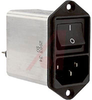AC LINE FILTER WITH ON/OFF SWITCH, 2 POLE, 1A STANDARD -- 70080745
