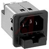 Fuseholder; lt0.5 mA; 5 x 20 mm; 50/60 Hz; 0.8 to 3 mm (Snap-In); Panel Mount - 70080085 - Allied Electronics, Inc.