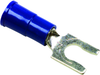 Terminal, Locking Fork, #8, Crimp, Blue; Product Range Multicomp - 14T2407 - Newark, An Avnet Company