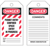 Confined Space Tags - 65299 - Brady Corporation