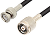 Reverse Polarity TNC Male to BNC Male Cable 36 Inch Length Using RG223 Coax - PE35235-36 - Pasternack