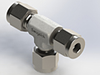Precision Metal Orifices - Compression Fittings, Tube Union Tee -- IC-UT4-10-SS - Image