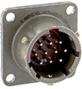 connector,metal circular,box mounting receptacle,size 12,10 #20 solder pin cont - 70143357 - Allied Electronics, Inc.