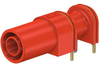 4Mm Banana Jack, Pcb Mount, 24A, 1Kv, Gold Plated Contacts, Red Rohs Compliant Staubli -- 23AH8786