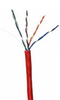 CAT5e Unshielded Plenum Rated PVC Ethernet Cable - 24 AWG 4 Pair - Red -- KLTCMP24/4P-1NL5E-2B - Image