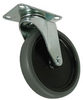 Swivel Caster - Soft Gray Rubber Wheel - Light Duty L2 - L2RF4x1-S - Caster City, Inc.