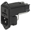 IEC Appliance Inlet C14 with Fuseholder 1- or 2-pole and Voltage Selector - KEC - SCHURTER Inc