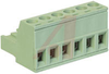 Plug, Terminal Block; 30 to 14 AWG; 6; Horizontal Plug; 12 A; 300 V; M3; 5 mm - 70078304 - Allied Electronics, Inc.