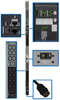 14.5kW 3-Phase Monitored PDU, 200/208/240V Outlets (42 C13 & 6 C19), Hubbell 50A CS8365C, 10 ft. Cord, 0U Vertical, TAA -- PDU3VN10H50 - Image