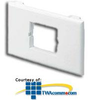 Panduit® Snap-On Horizontal Communication Faceplate - T70BH1IW - TelephoneStuff.com