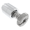 Captive Screw, 6-32 Thread, Flare-in, TORX®/Slot Combination, Knurled Bright Knob - 52-27-21-4 - Southco