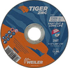 Weiler TIGER Zirconia Alumina Cutting Wheel - Type 1 - Straight Wheel - 4 1/2 in Diameter - 7/8 in Center Hole - Thickness.045 in - 58000 -- 012382-58000 - Image