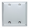 Blank Plates -- Box Mounted, Two Gang, Chrome -- SB23CH - Image