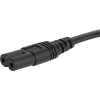 Cord Sets 2.5 A, North America, Black, 2.0 m, SVT 2x18AWG, Connector IEC C7, NISPT-2, black - 6010.5274 - SCHURTER Inc