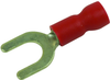 Terminal, Spade/fork, #10, Crimp, Red; Product Range Multicomp Pro - 34P2375 - Newark, An Avnet Company