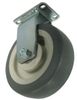 Rigid Caster ( No Brake ) Flat Rubber Wheel - Model 4A - 4ARF5x2-R - Caster City, Inc.