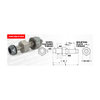 Guide Wheel Size 2 Journal Assembly with a mounting shank diameter of 9.52mm and Overall length of 51.56mm - A 7X17MJA2 - Stock Drive Products & Sterling Instrument - SDP/SI