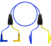 (2) R/A Shrouded Banana-(2) Alligator Clips-Blue-6ft -- TC-3008TX/6 - Image