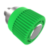 Spring Loaded Plunger, Flare-in, Small Size, Without hold-open feature, Steel, Green Knob - 56-370-1-014 - Southco